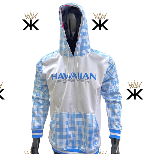 Hawaiian Forever Blue fleece hoodie
